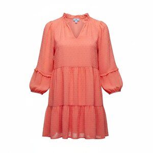 Cabi Coral Swiss Dot Tiered Dress – Romantic Cottagecore Style – Size Medium